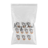 Maxbell 10x Nylon All Swivel Caster Wheels Plate Caster for Trolleys Orange 32mm