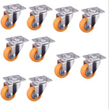 Maxbell 10x Nylon All Swivel Caster Wheels Plate Caster for Trolleys Orange 38mm