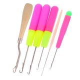 Maxbell 6pcs Crochet Latch Hook Lock Needles for Hair/ Micro Braid Needle Dread Lock