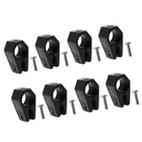 Maxbell 8 Pieces Bimini Top Fitting Harware Black Nylon Jaw Slide 1" for Marine Boat