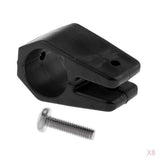 Maxbell 8 Pieces Bimini Top Fitting Harware Black Nylon Jaw Slide 1" for Marine Boat