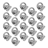 Maxbell 20pcs Small Folding Pad Eye Deck Lashing Rings Staple Cleat for Trailer Boat