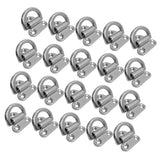 Maxbell 20pcs Small Folding Pad Eye Deck Lashing Rings Staple Cleat for Trailer Boat
