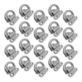 Maxbell 20pcs Small Folding Pad Eye Deck Lashing Rings Staple Cleat for Trailer Boat