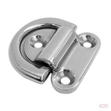Maxbell 20pcs Small Folding Pad Eye Deck Lashing Rings Staple Cleat for Trailer Boat