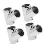 Maxbell 4 Piece Boat Hand Rail Fitting 60 Degree Tee 316 Marine Stainless Steel 25mm