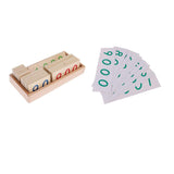 Maxbell Montessori Math Learning Cards Number 1-1000 in Wood Box and 1-9000 in Paper