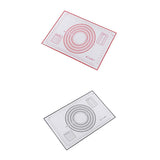 Maxbell 2x Baking Mats Silicone Cake Dough Kneading Rolling Non-Stick Sheet 60x40cm