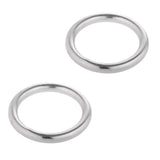 Maxbell 2 Pieces Boat Marine 304 Stainless Steel Polished O Rings Smooth Welded