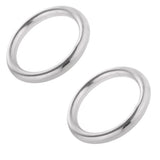 Maxbell 2 Pieces Boat Marine 304 Stainless Steel Polished O Rings Smooth Welded