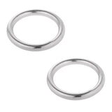 Maxbell 2 Pieces Boat Marine 304 Stainless Steel Polished O Rings Smooth Welded