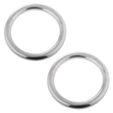 Maxbell 2 Pieces Boat Marine 304 Stainless Steel Polished O Rings Smooth Welded