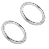 Maxbell 2 Pieces Boat Marine 304 Stainless Steel Polished O Rings Smooth Welded