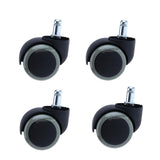 Maxbell 4 Pieces 2'' Office Chair Universal Swivel Casters Wheels Replacement Rubber