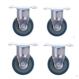 Maxbell 4 Pieces 2'' Directional Plate Caster Wheel Replacement Trolley Machine PVC