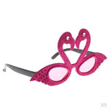 Maxbell 5pieces Hawaiian Tropical Glitter Flamingo Party Glasses Fancy Dress Up