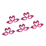 Maxbell 5pieces Hawaiian Tropical Glitter Flamingo Party Glasses Fancy Dress Up