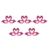 Maxbell 5pieces Hawaiian Tropical Glitter Flamingo Party Glasses Fancy Dress Up