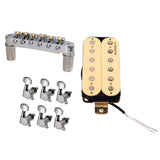 Maxbell Roller Saddle Bridge+Double Coil Humbucker Pickup+Tuning Pegs