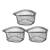 Maxbell 3Pcs Folding Stainless Steel Frame Nylon Triangle Fishing Landing Net Head