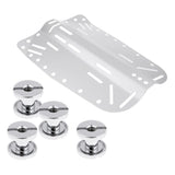 Maxbell Aluminum Alloy Technical Scuba Diving BCD Harness Backplate & 4 Book Screws