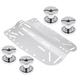 Maxbell Aluminum Alloy Technical Scuba Diving BCD Harness Backplate & 4 Book Screws
