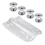 Maxbell Aluminum Alloy Technical Scuba Diving BCD Harness Backplate & 4 Book Screws