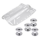 Maxbell Aluminum Alloy Technical Scuba Diving BCD Harness Backplate & 4 Book Screws