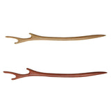 Maxbell 2pcs Vintage Wood Antler Hair Sticks Handmade Hairpin Chignon Pin Accessory