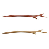 Maxbell 2pcs Vintage Wood Antler Hair Sticks Handmade Hairpin Chignon Pin Accessory