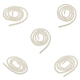 Maxbell 5 Package New DIY Glass Loose Round Imitation Pearl Beads Strand Off white