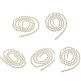 Maxbell 5 Package New DIY Glass Loose Round Imitation Pearl Beads Strand Off white