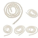 Maxbell 5 Package New DIY Glass Loose Round Imitation Pearl Beads Strand Off white