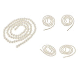 Maxbell 5 Package New DIY Glass Loose Round Imitation Pearl Beads Strand Off white