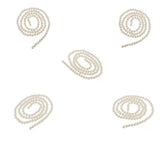 Maxbell 5 Package New DIY Glass Loose Round Imitation Pearl Beads Strand Off white