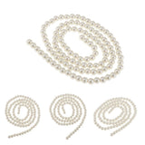 Maxbell 5 Package New DIY Glass Loose Round Imitation Pearl Beads Strand Off white