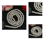 Maxbell 5 Package New DIY Glass Loose Round Imitation Pearl Beads Strand Off white