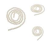 Maxbell 5 Package New DIY Glass Loose Round Imitation Pearl Beads Strand Off white