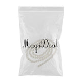 Maxbell 5 Package New DIY Glass Loose Round Imitation Pearl Beads Strand Off white