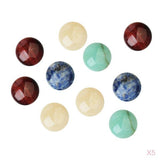 Maxbell 50 Pieces Jewelry Making 8mm Half Round Gemstone Cabochon Stone DIY Charms