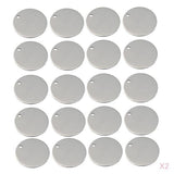 Maxbell 40x Round Stainless Steel Tag  Findings Pet Identification Metal Blank 20mm