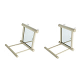 Maxbell 2 pcs Swing Parrot Cage Toys Swing Hanging Play with Mirror Landing Perch