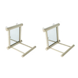 Maxbell 2 pcs Swing Parrot Cage Toys Swing Hanging Play with Mirror Landing Perch
