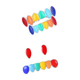 Maxbell 2 Sets Colorful Hip Hop Fang Teeth Grills Hollowen Clown Mouth Jewelry