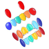 Maxbell 2 Sets Colorful Hip Hop Fang Teeth Grills Hollowen Clown Mouth Jewelry