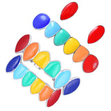 Maxbell 2 Sets Colorful Hip Hop Fang Teeth Grills Hollowen Clown Mouth Jewelry