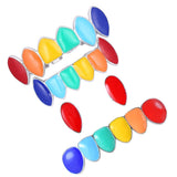 Maxbell 2 Sets Colorful Hip Hop Fang Teeth Grills Hollowen Clown Mouth Jewelry
