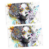 Maxbell 2 Panel Canvas Oil Painting Art Picture - Girl