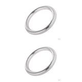 Maxbell 4 Pieces 2-Size Smooth Welded Polished Boat Marine Stainless Steel O Ring