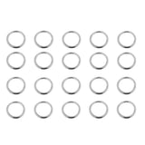 Maxbell 20 Pieces 2-Size Smooth Welded Polished Boat Marine Stainless Steel O Ring